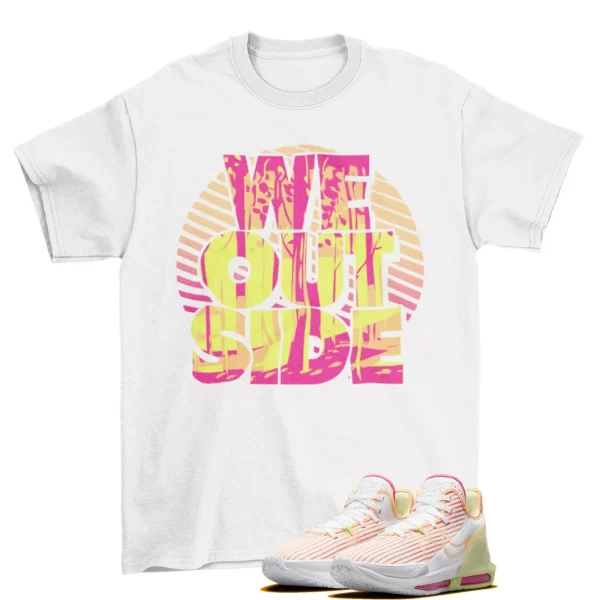 We Outside Sneaker Shirt To Match LeBron Witness 6 White Melon Tint CZ4052 101 Jezsport.com