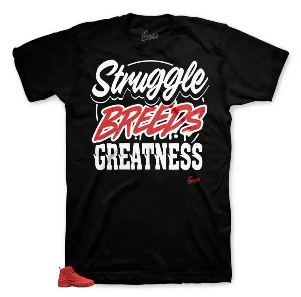 Shirt Match Jordan 12 Gym Red - Struggle Breeds Tee Jezsport.com