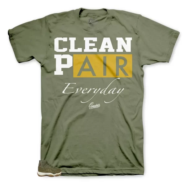 Shirt Match Jordan 11 Olive Lux - Everyday Tee Shirt Jezsport.com