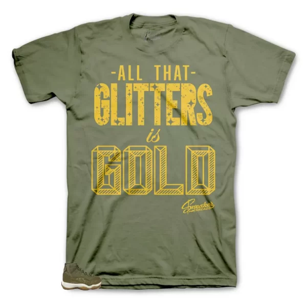 Shirt Match Jordan 11 Olive Lux - Glitters Tee Shirt Jezsport.com