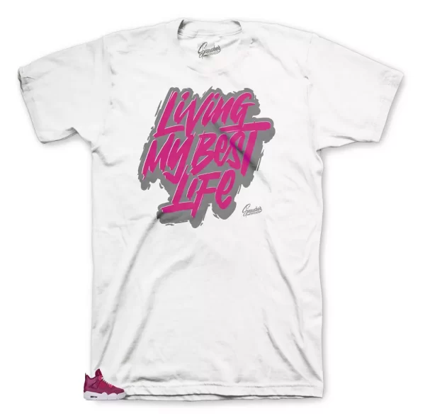 Shirt Match Jordan 4 True Berry Valentines Day - Living Life Tee Jezsport.com