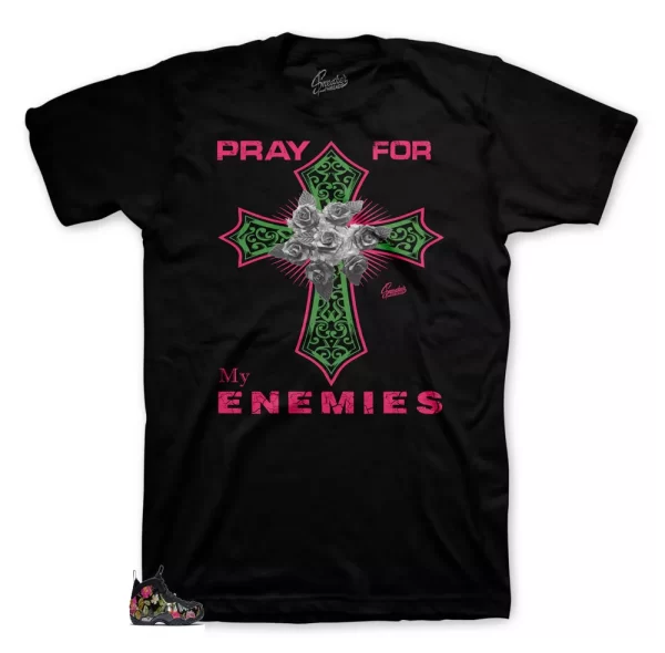 Shirt Match Foamposite Floral Foams - Enemy Cross Tee Jezsport.com