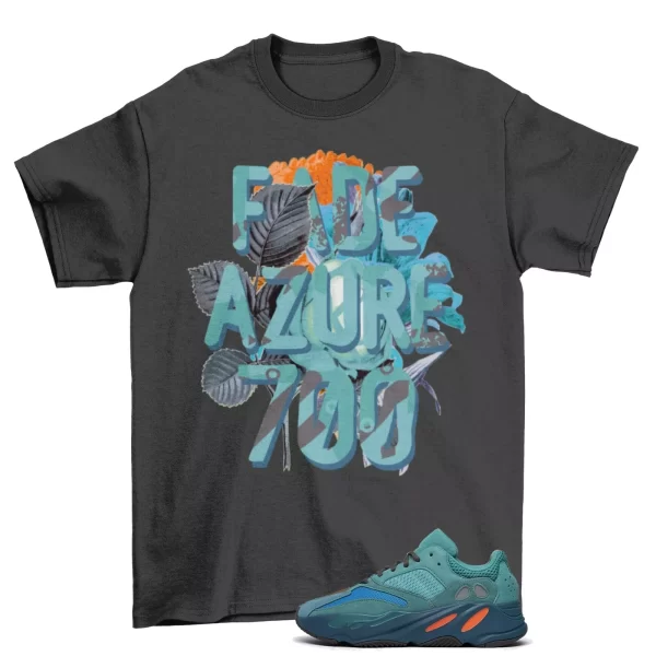 Floral Azure Sneaker Shirt to Match Yeezy Boost 700 Faded Azure Jezsport.com