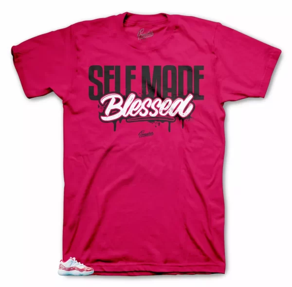 Shirt Match Jordan 11 Pink Snakeskin Watermelon - Self Made Tee Jezsport.com