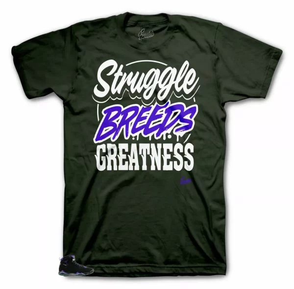 Shirt Match Jordan 7 Ray Allen Color Way - Struggle Breeds Tee Jezsport.com