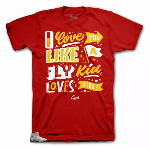 Shirt Match Jordan 8 Reflective Cardinal - Love Kicks Tee Jezsport.com