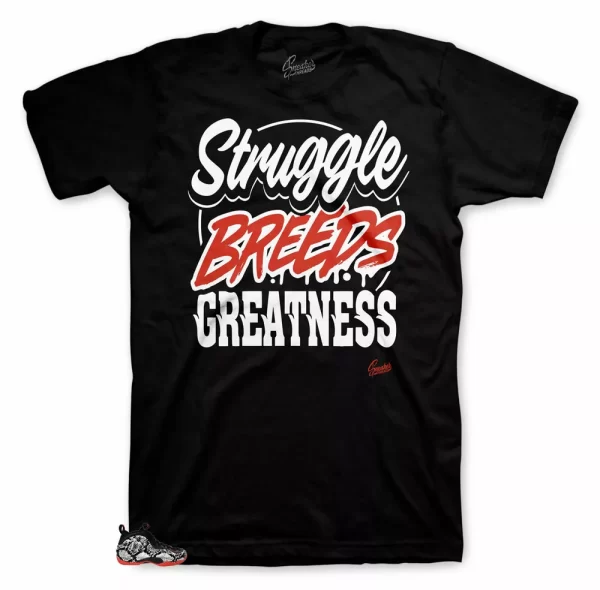 Shirt Match Foamposite Snakeskin Habanero Red Foams - Struggle Breeds Tee Jezsport.com