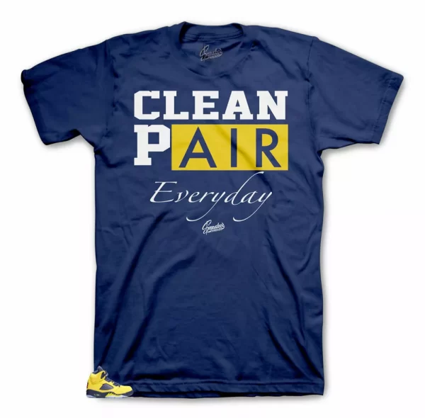 Shirt Match Jordan Retro 5 Michigan Shoes - Everyday Tee Jezsport.com