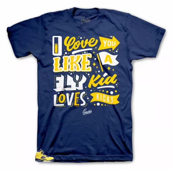 Shirt Match Jordan Retro 5 Michigan Shoes - Loves Kicks Tee Jezsport.com