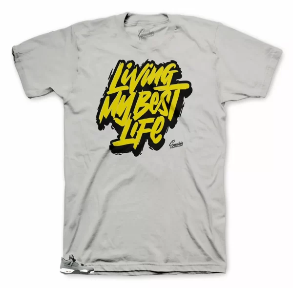 Shirt Match Jordan 4 Cool Grey - Living Life Tee Jezsport.com