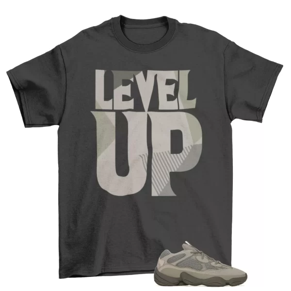 Level Up Ash Grey Sneaker Shirt to Match Yeezy Boost 500 Ash Grey Jezsport.com