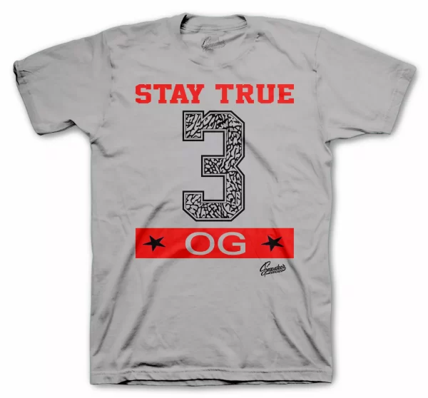 Shirt Match Jordan 3 Red Cement Unite All Star Shoes - Stay True Tee Jezsport.com