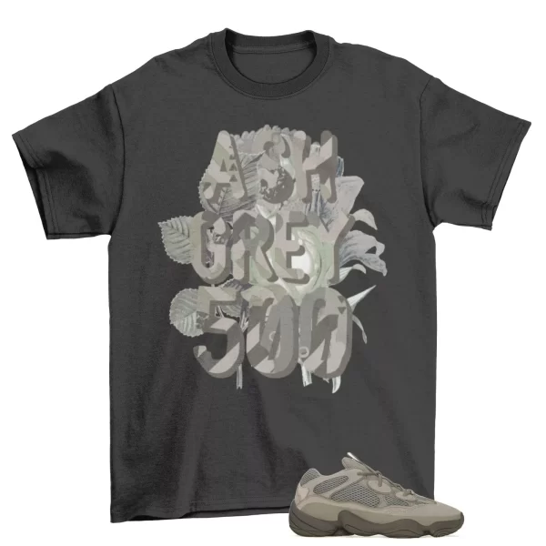 Floral Ash Grey Sneaker Shirt to Match Yeezy Boost 500 Ash Grey Jezsport.com