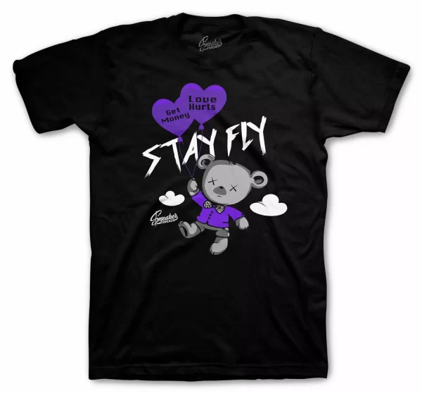 Shirt Match Jordan 1 OG Court Purple - Money Over Love Tee Jezsport.com