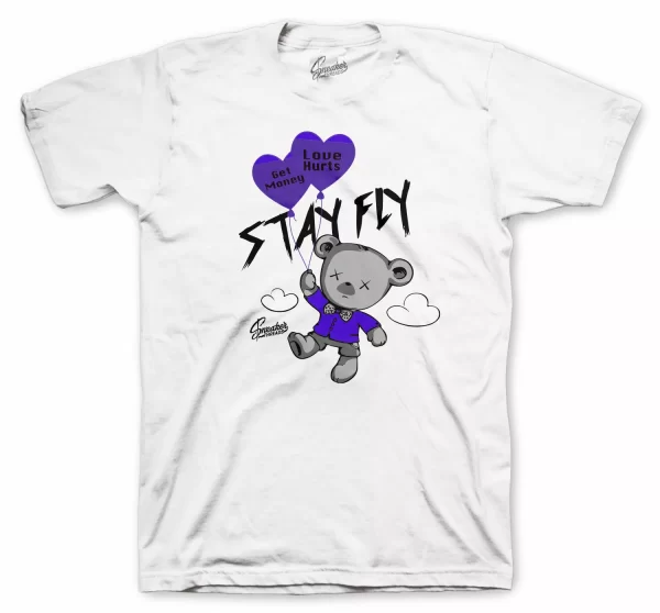 Shirts Match Jordan 4 Purple Metallic Sneaker Tee - Money Over Love Jezsport.com