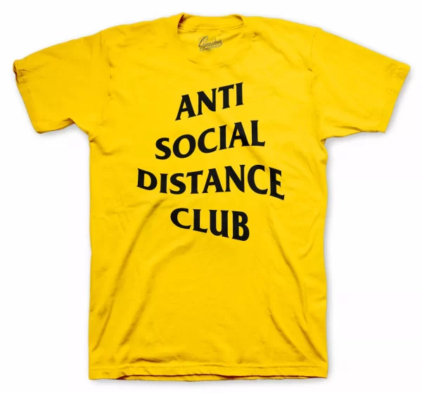 Shirt Match Jordan 12 University Gold Shoes - Social Distance Tee Jezsport.com