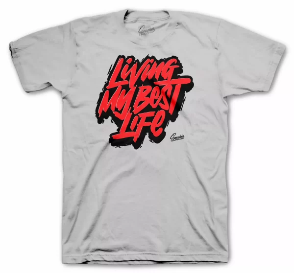 Shirt Match Jordan 11 Black Cement IE Shoes - Living Life Tee Jezsport.com