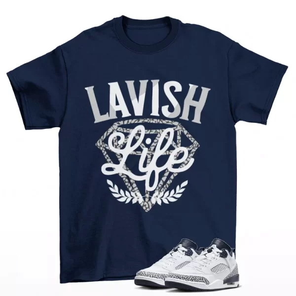 Lavish Sneaker Shirt to Match Jordan Spizike Low Obsidian FQ1759-104 Jezsport.com