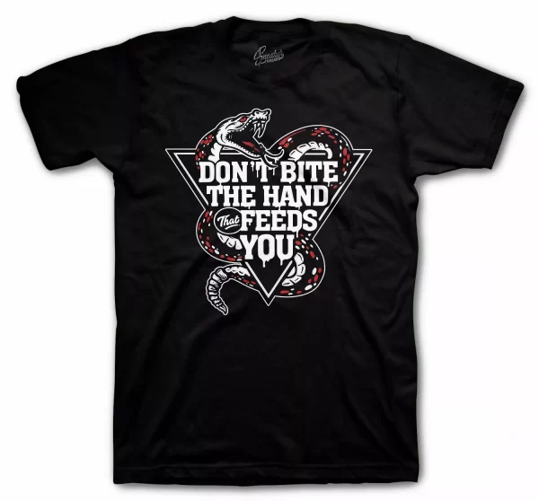 Shirt Match Jordan 1 Satin Snake Red Shoes - Don't Bite Tee Jezsport.com