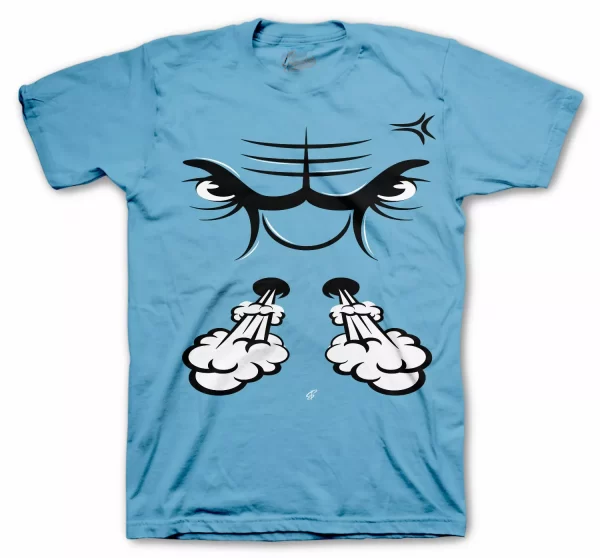 Shirt Match Jordan 9 University Blue Black Shoes - Raging Face Tee Jezsport.com