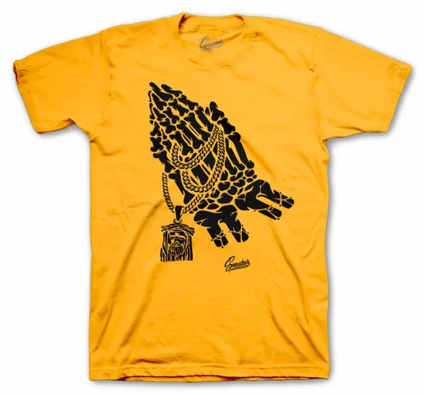 Shirt Match Jordan 9 University Gold Charcoal Shoes - Pray Tee Jezsport.com