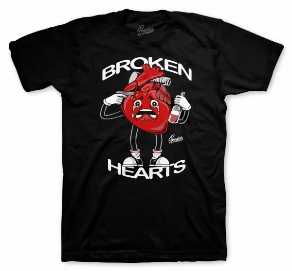 Shirt Match Jordan 6 Carmine Shoes - Broken Hearts Tee Jezsport.com