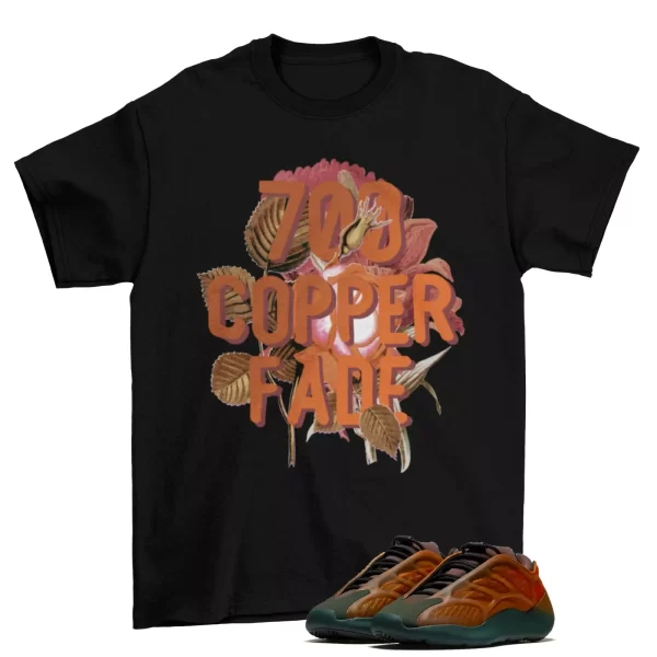 Floral Fade Sneaker Shirt to Match Yeezy 700 V3 Copper Fade Jezsport.com