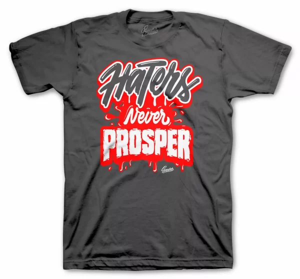 Shirt Match Jordan 13 Red Flint Gym Red Grey Shoes - Never Prosper Tee Jezsport.com