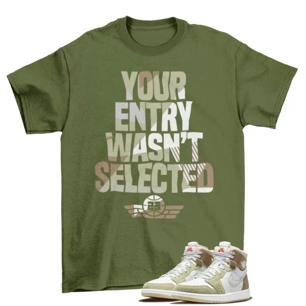 Sneaker L Shirt to Match Jordan 1 High Zoom CMFT Olive Aura / CT0979-102 Jezsport.com