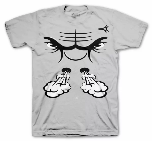 Shirt To Match Jordan 4 White Oreo Tech Grey Shoes - Raging Face Tee Jezsport.com