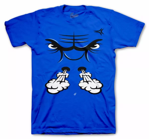 Shirt To Match Jordan 5 Racer Blue 3 Shoes - Raging Face Tee Jezsport.com