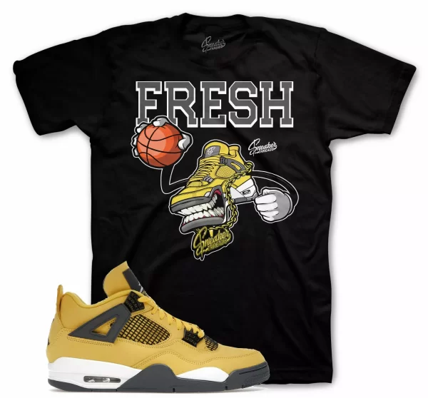 Sneaker Tees Shirt Match Jordan 4 Lightning - Fresh Fours Tee Shirts Jezsport.com