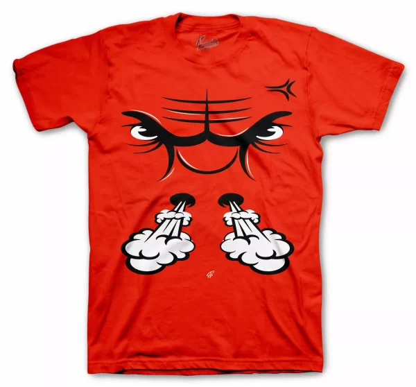 Shirt To Match Jordan 14 Lipstick Iconic Red Shoes - raging Face Tee Jezsport.com