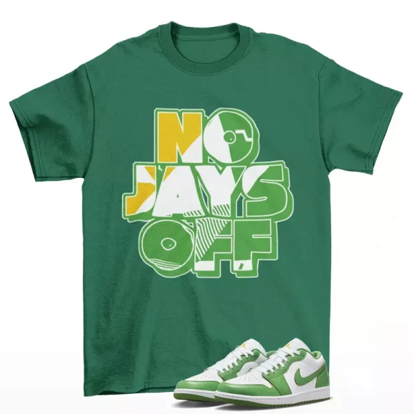 Jay All Day Sneaker Shirt Green to Match Jordan 1 Low SE Chlorophyll HF4823-100 Jezsport.com