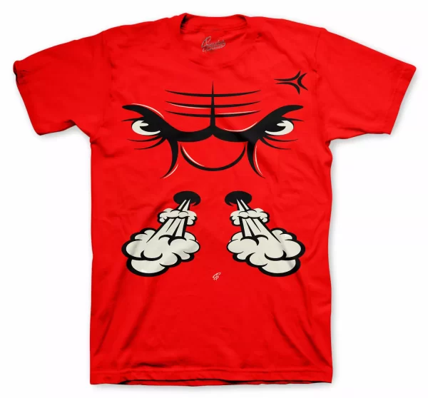 Sneaker Shirt To Match Jordan 4 Red Thunder - Raging Face Tee Jezsport.com