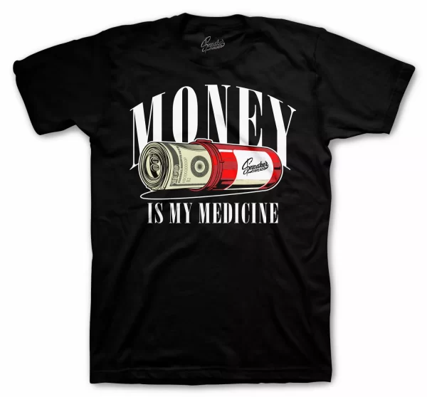 Sneaker Shirt To Match Jordan 4 Red Thunder - Money Medicine Tee Jezsport.com