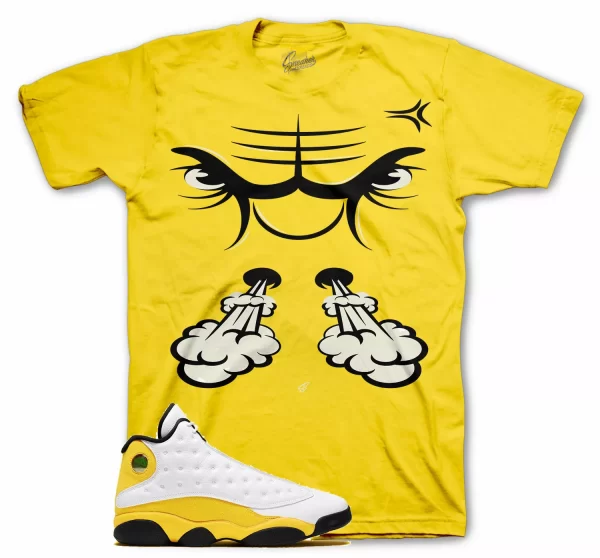 Shirt To Match Jordan 13 Del Sol - Raging Face Sneaker Tee Jezsport.com