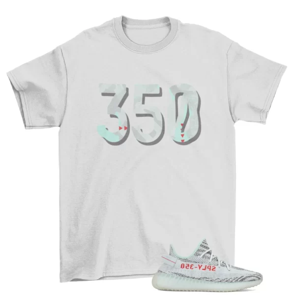 350 Pattern Sneaker Shirt to Match Yeezy Boost 350 v2 Blue Tint Jezsport.com