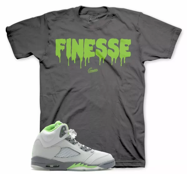 Shirt To Jordan 5 Green Bean Retro 5s Green Beans Shoes - Finesse Sneaker Tee Jezsport.com