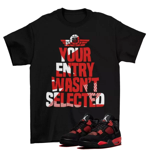 Sneaker L Thunder Shirt to Match Jordan 4 Retro Red Thunder CT8527-016 Jezsport.com