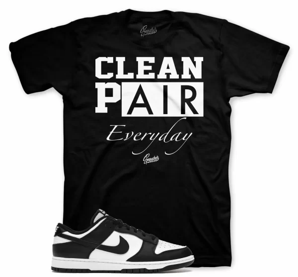 Shirt To Match Dunk Low Panda Dunk Hi Panda Shoes - Clean Pair Sneaker Tees Jezsport.com