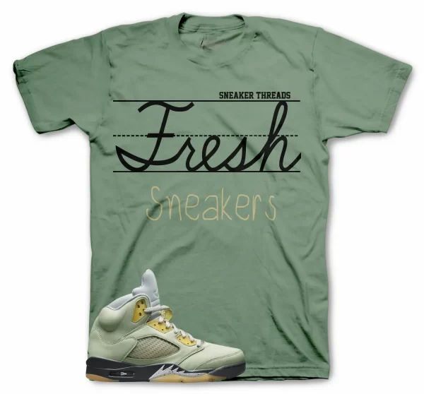 Shirt To Jordan 5 Jade Horizon Retro 5s Shoes - Fresh Sneakers Sneaker Tee Jezsport.com