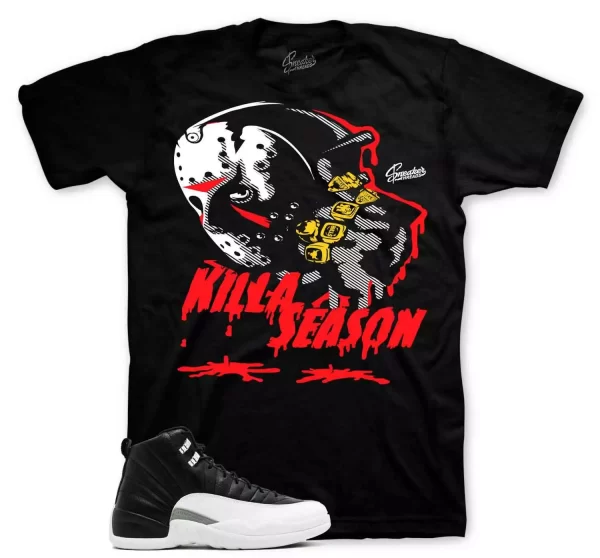 Shirt To Jordan 12 Playoffs Retro Playoff Shoes - Killa Season Sneaker Tee Jezsport.com