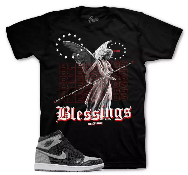 Shirt To Match Jordan 1 Rebellionaire AJ1 - Blessings Sneaker Tee Jezsport.com