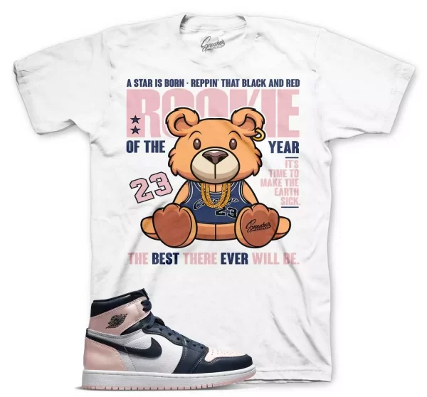 Shirt To Match Jordan 1 Atmosphere Bubble Gum - Rookie Bear Tee Jezsport.com