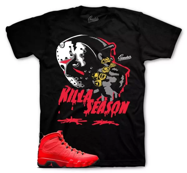 Shirt To Match Jordan 9 Chile Red Shoes - Killa Season Tee Jezsport.com