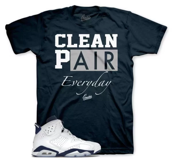 Shirt To Match Jordan 6 Midnight Navy Shoes - Clean Pair Sneaker Tees Jezsport.com