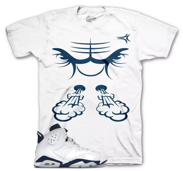 Shirt To Match Jordan 6 Midnight Navy Shoes - Raging Face Sneaker Tees Jezsport.com