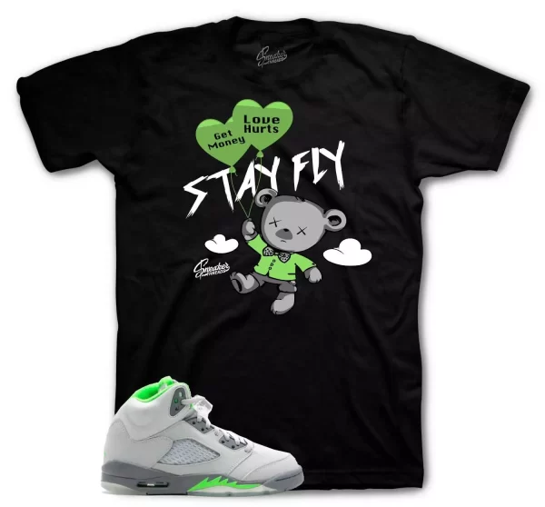 Shirt To Jordan 5 Green Bean Sneaker Release - Money over Love Sneaker Tee Jezsport.com