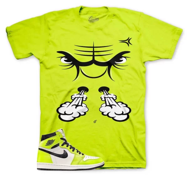 Shirt To Match Jordan 1 Visionaire Volt - Raging Face Sneaker Tees Jezsport.com